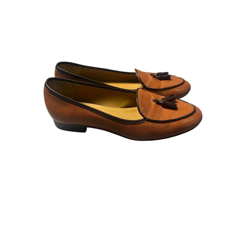 J. McLaughlin Brown Leather Loafer with Tassel - Picture 2 of 8